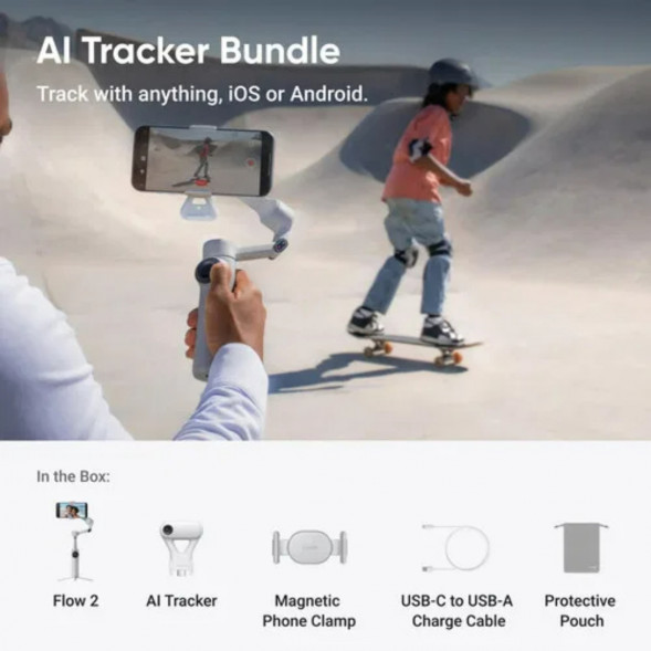 Стабилизатор Insta360 Flow 2 AI Tracker Bundle, Stone Gray в Астрахани
