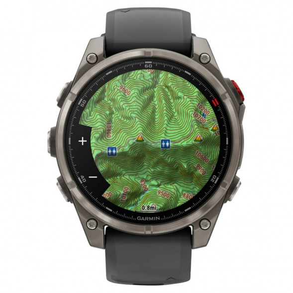 Умные часы Garmin Fenix 8 PRO, 47 мм, AMOLED, Sapphire, Titanium with Graphite/Black Silicone Band 010-03198-10 в Астрахани