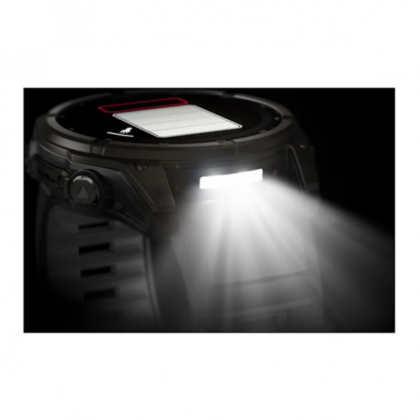 Умные часы Garmin Fenix 8, 51 мм, Solar, Sapphire Carbon Gray DLC Titanium with Black/Pebble Gray Silicone 010-02907-10 в Астрахани